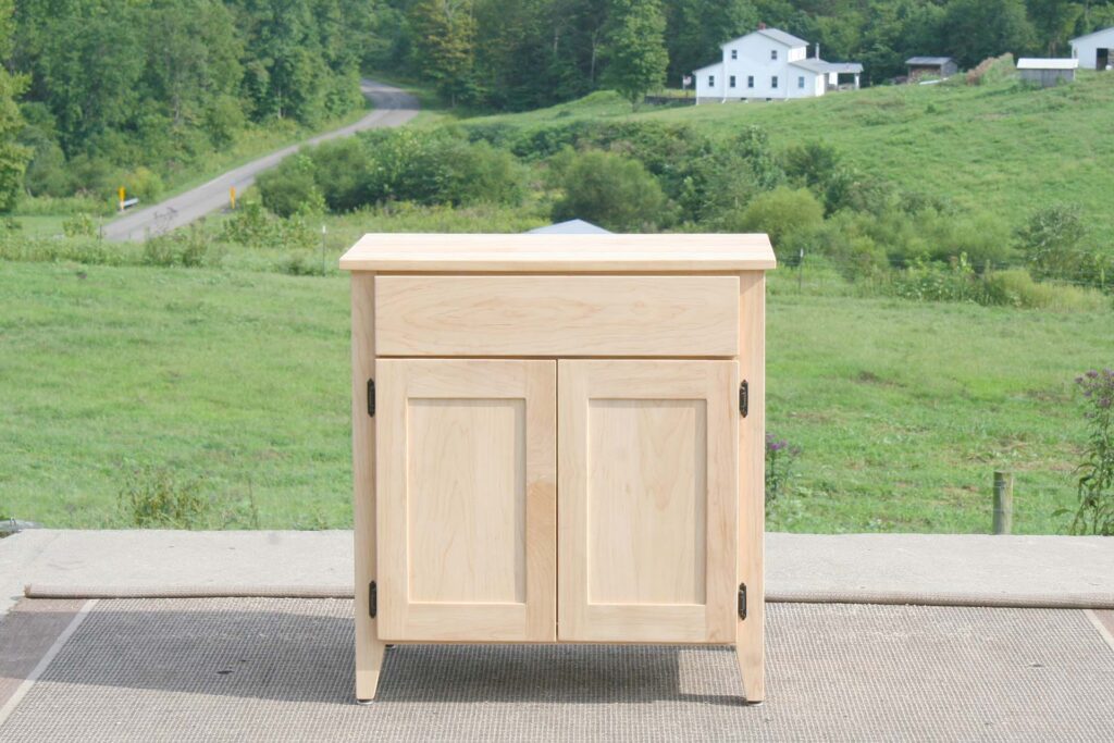 Bedside Cabinet with 1 drawer and 2 doors front view