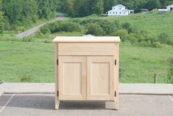 Bedside Cabinet with 1 drawer and 2 doors front view