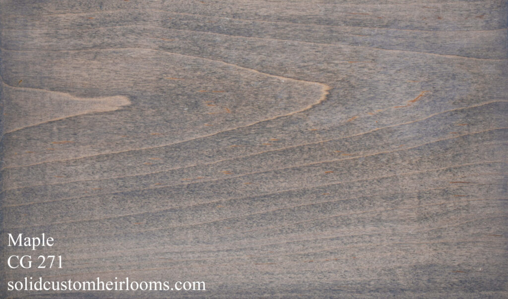 maple with a light grey finish
