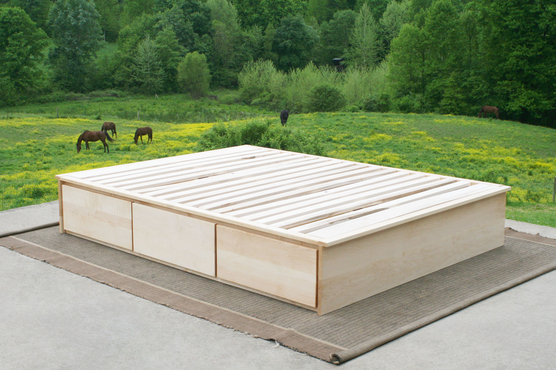6 Drawer Storage Bed with flat platform NdFsN01