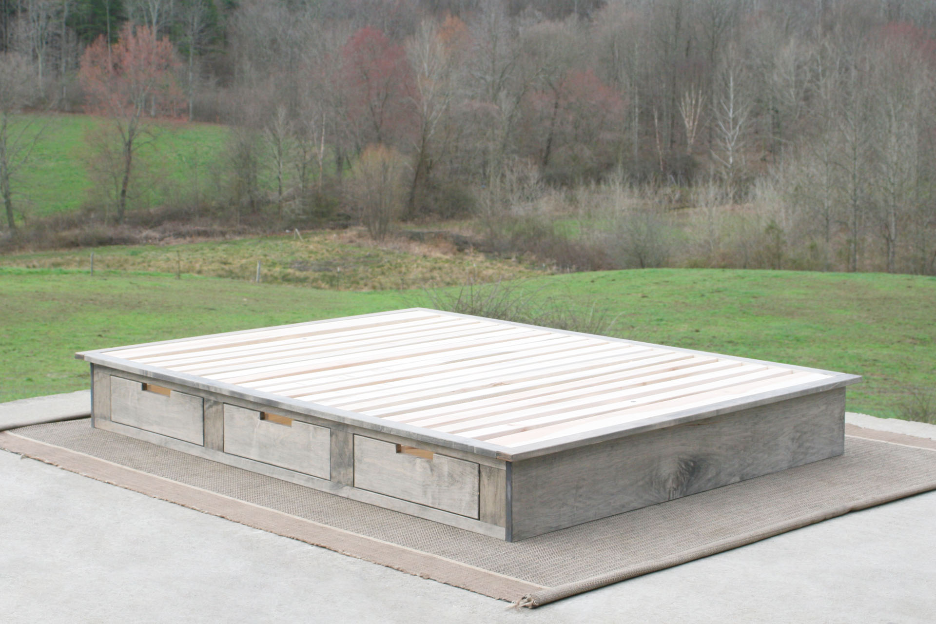 Low Platform Bed or Tatami Bed with 6 drawers NdFsN06d