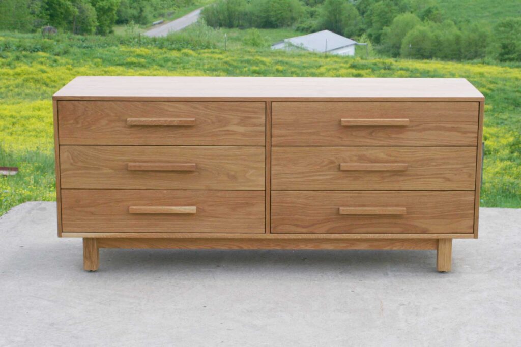 six drawer dresser in White Oak