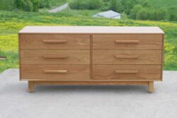 six drawer dresser in White Oak