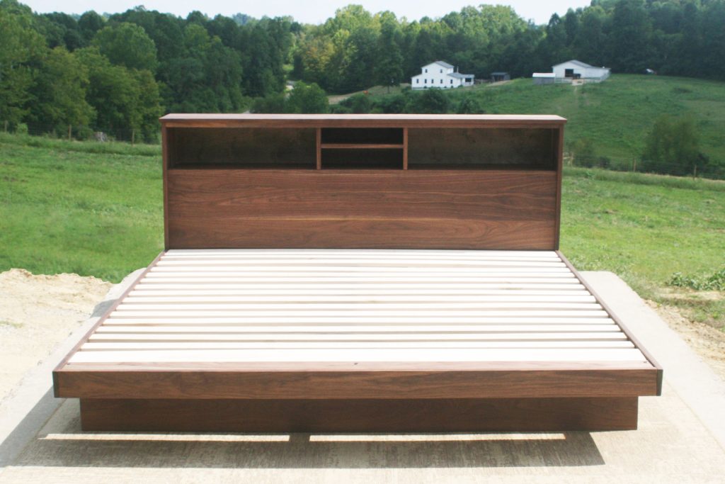 cantilever storage bed with 4 drawers and headboard