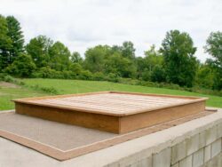 Low Platform Bed or Tatami with side trim side view