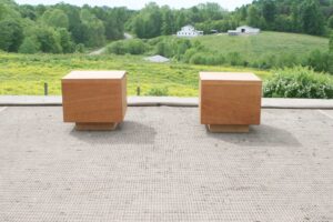 Low side table with no drawer front view