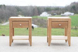 Bedside Table with 1 inset drawer and 1 shelf front view