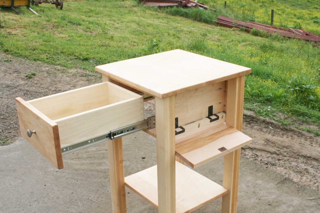 nightstand with hidden compartment