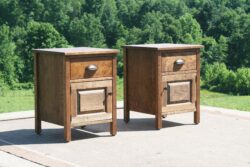 Bedside Cabinet with drawer and 1 door side view