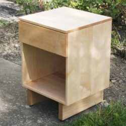 Bedside Cabinet with 1 drawer side view