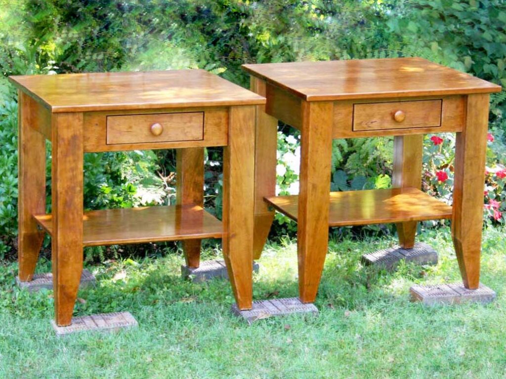 Bedside Table with small drawer side view