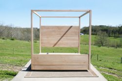 Full canopy Bed with large rail and suspended headboard