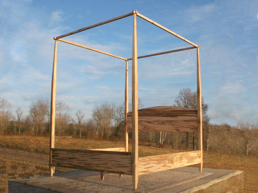 wood Canopy Bed