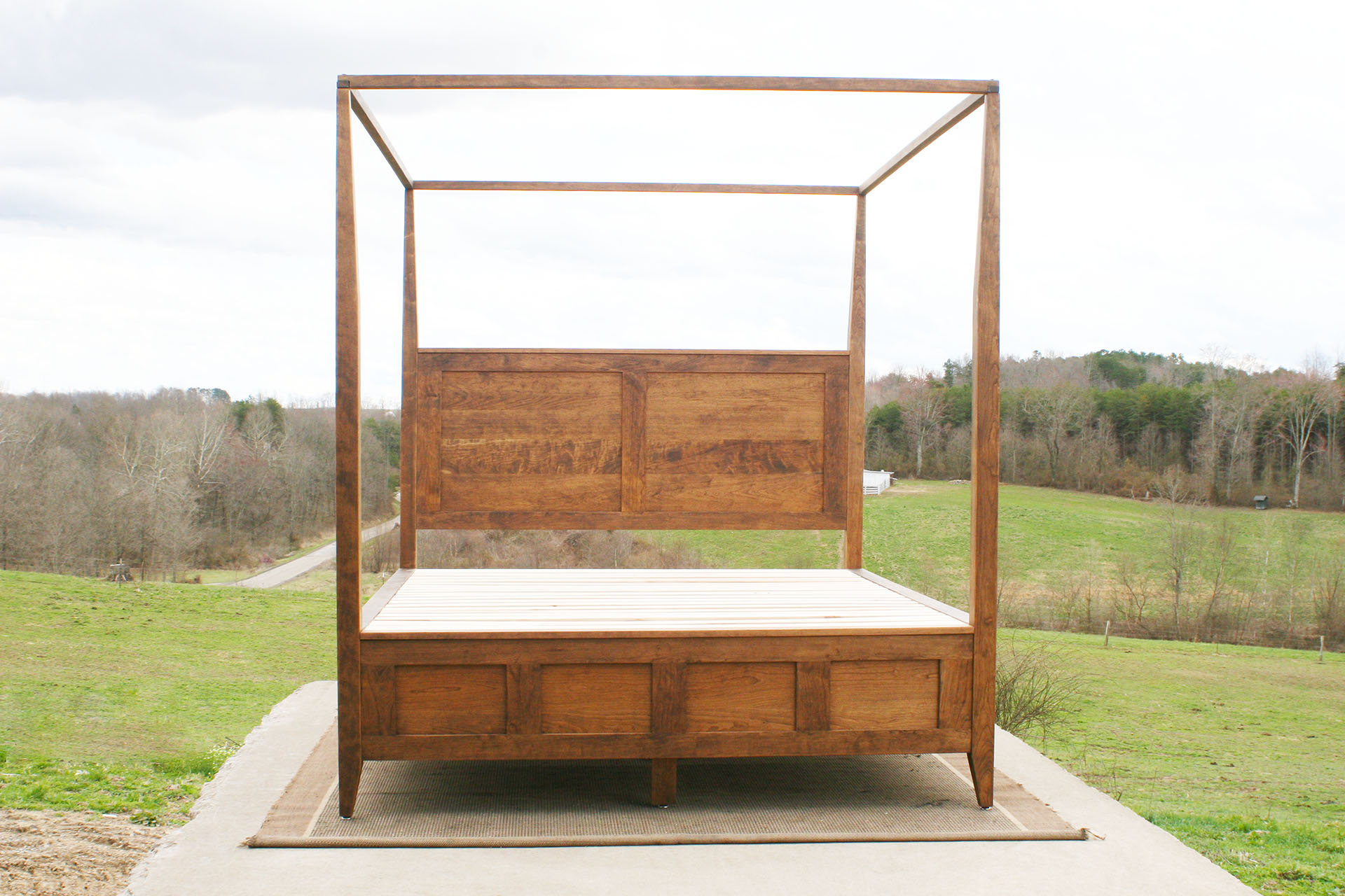Canopy Bed with storage and paneled headboard cdrsp01
