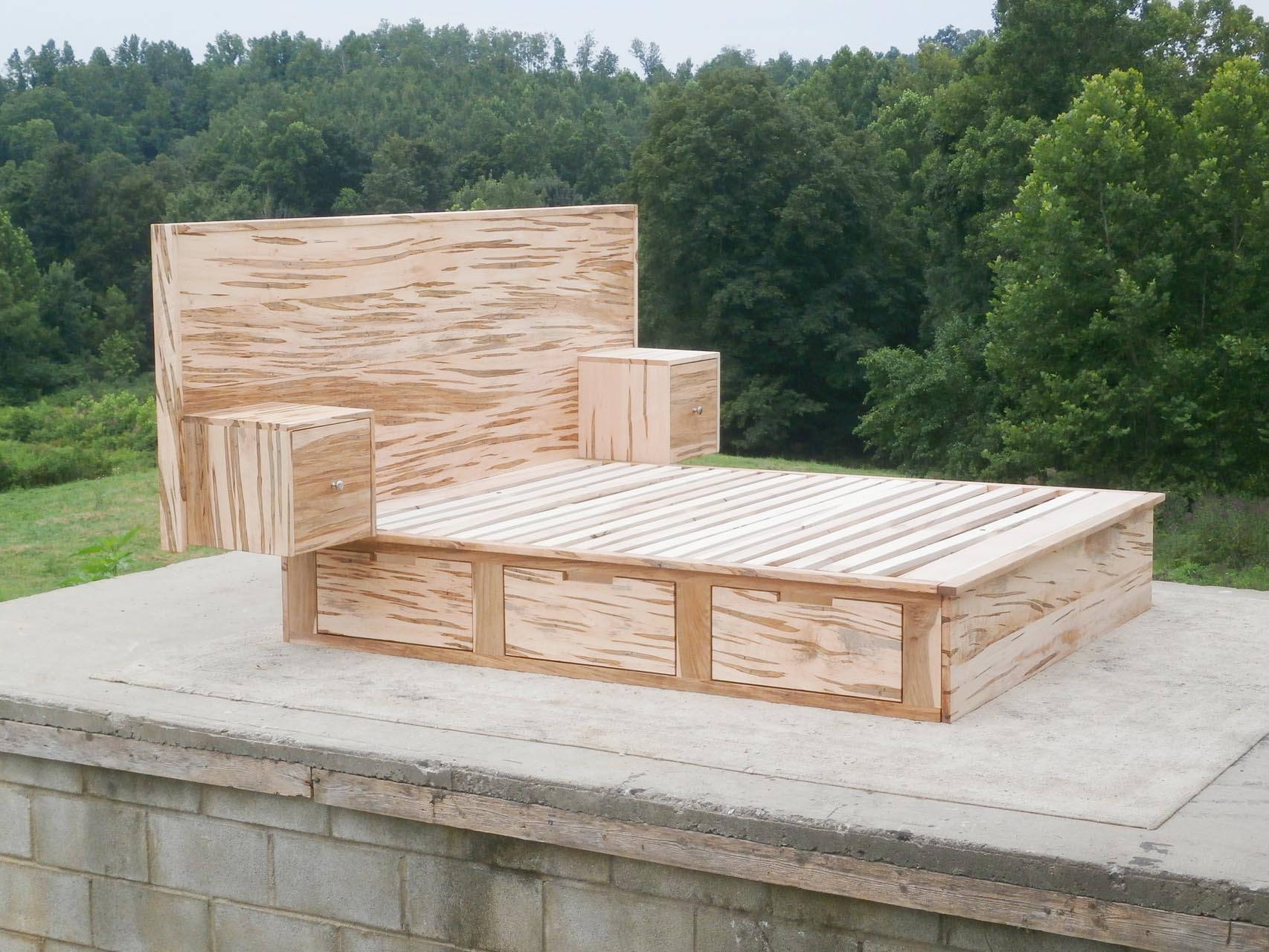 wormy maple storage bed