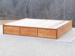 platform bed with drawers