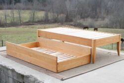 Simply Elegant Platform Bed with Trundle side view