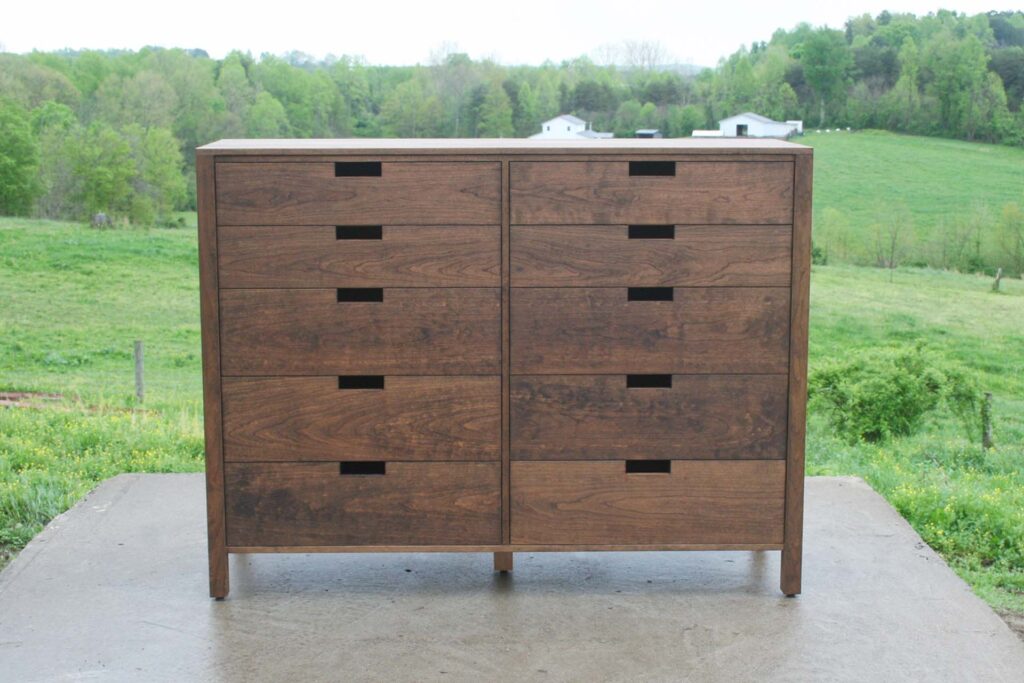 Cherry dresser with Dark Walnut stain