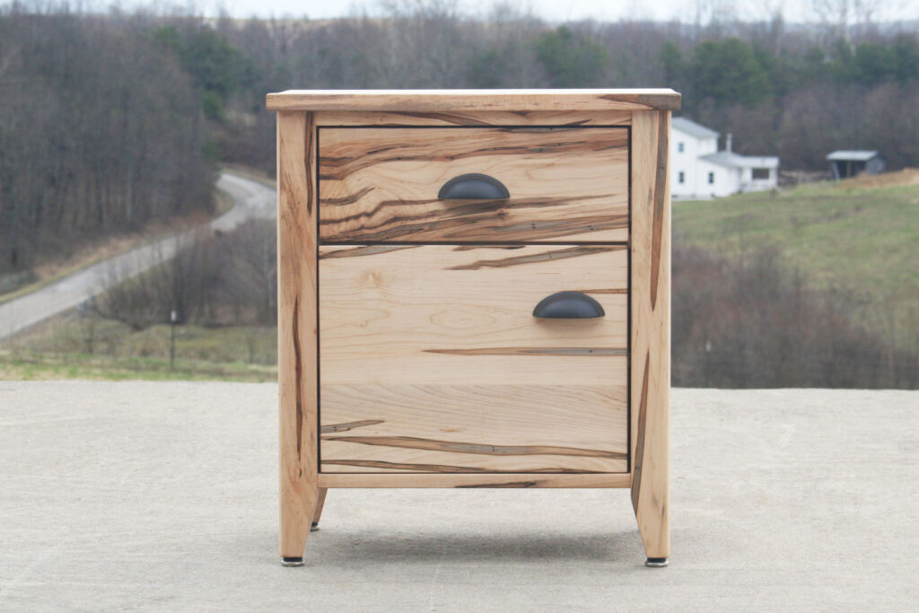 wormy maple hallway cabinet