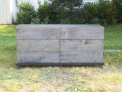 6 Drawer Dresser with overlap drawers and thick base front view