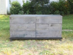 6 Drawer Dresser with overlap drawers and thick base front view