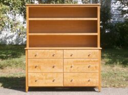6 Drawer Dresser with hutch front view