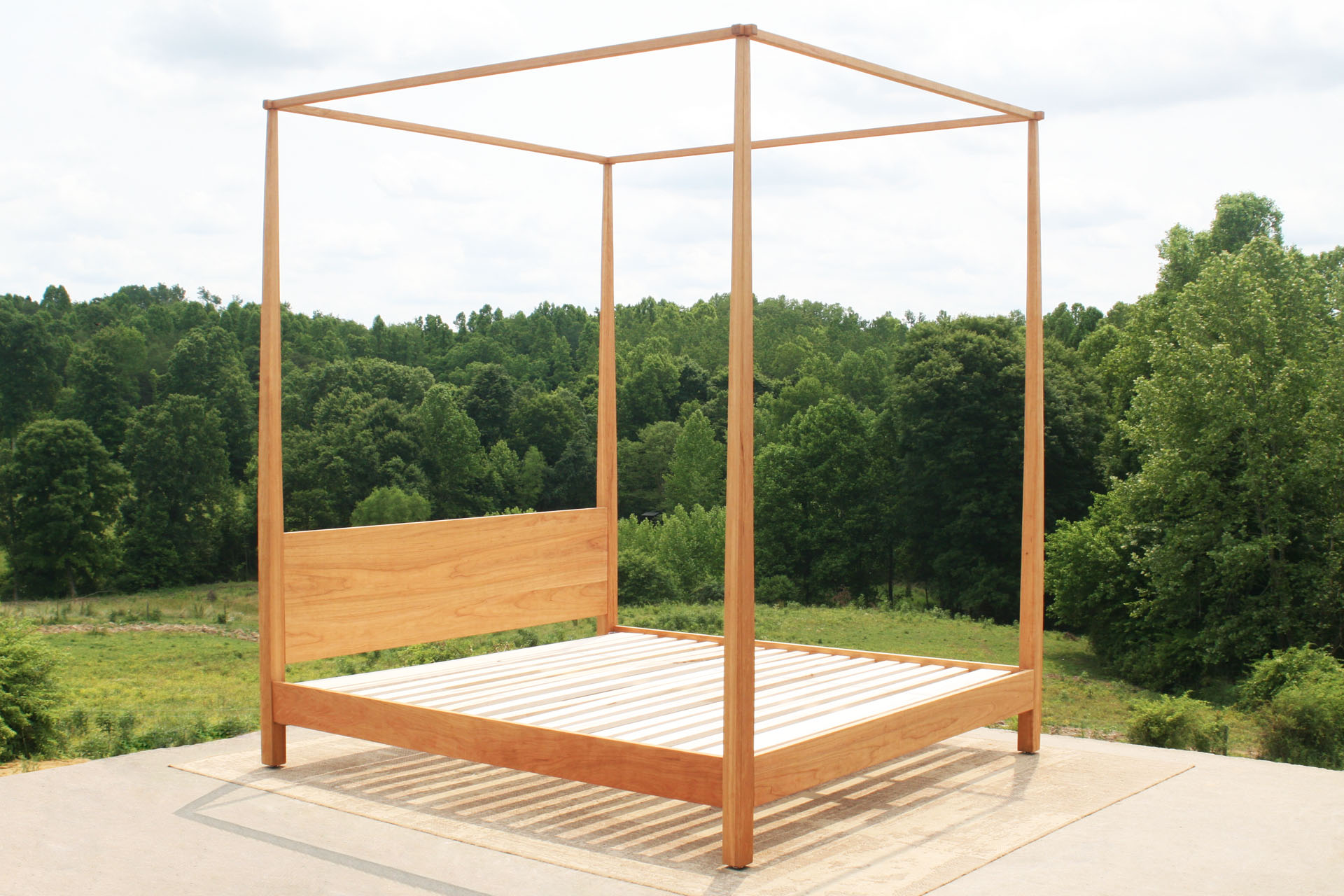 Canopy bed with Integrated Headboard cbrnv2b
