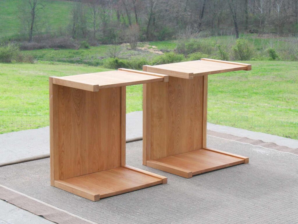 Drawer Pass Through Bedside Table side view