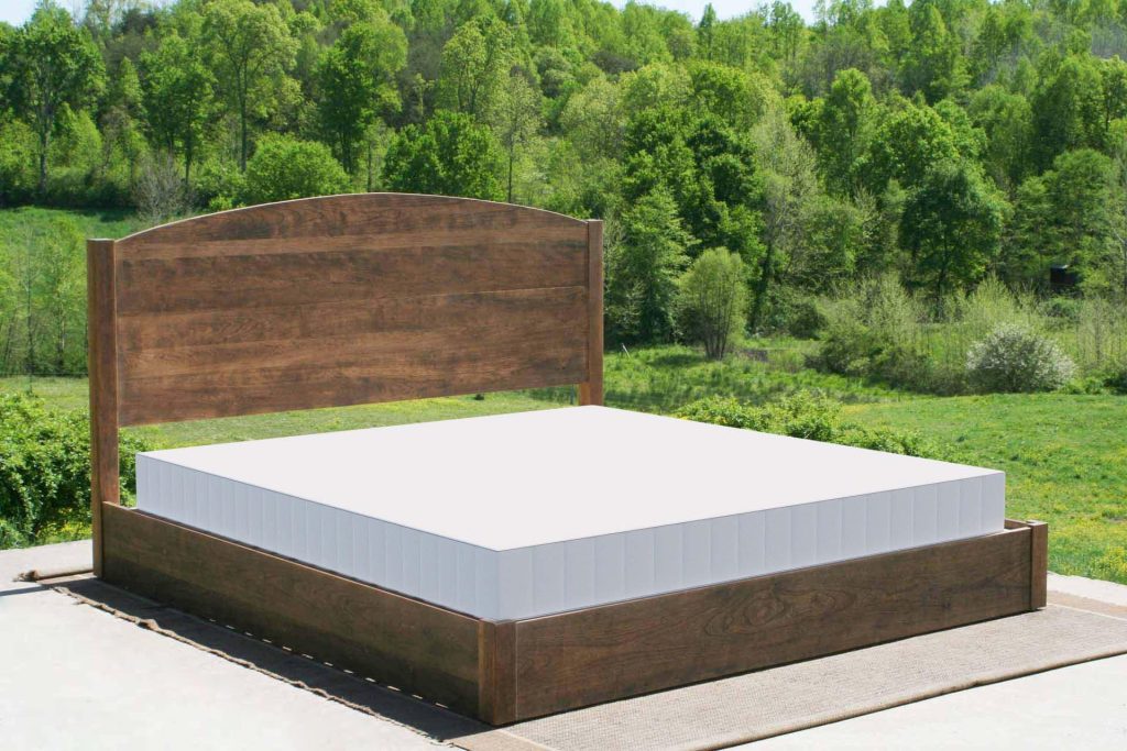 low platform bed with memory foam mattress