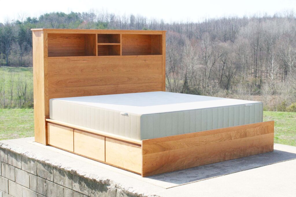 Storage bed with 14 inch thick mattress
