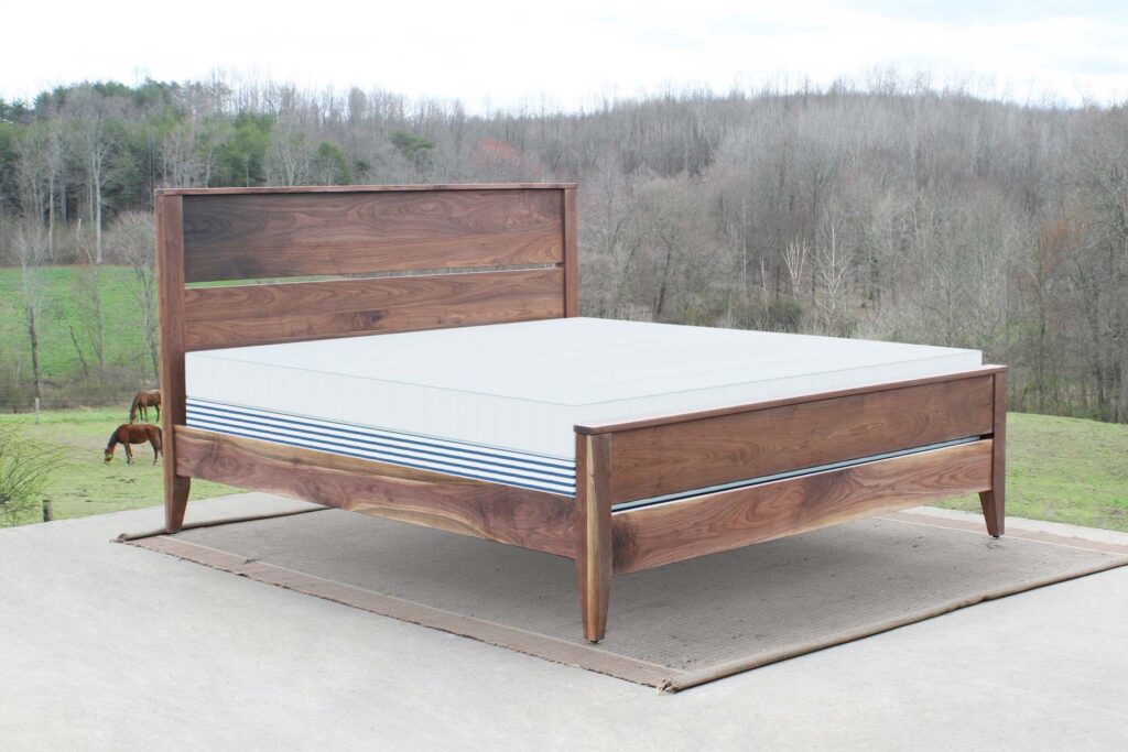bed with box spring and mattress
