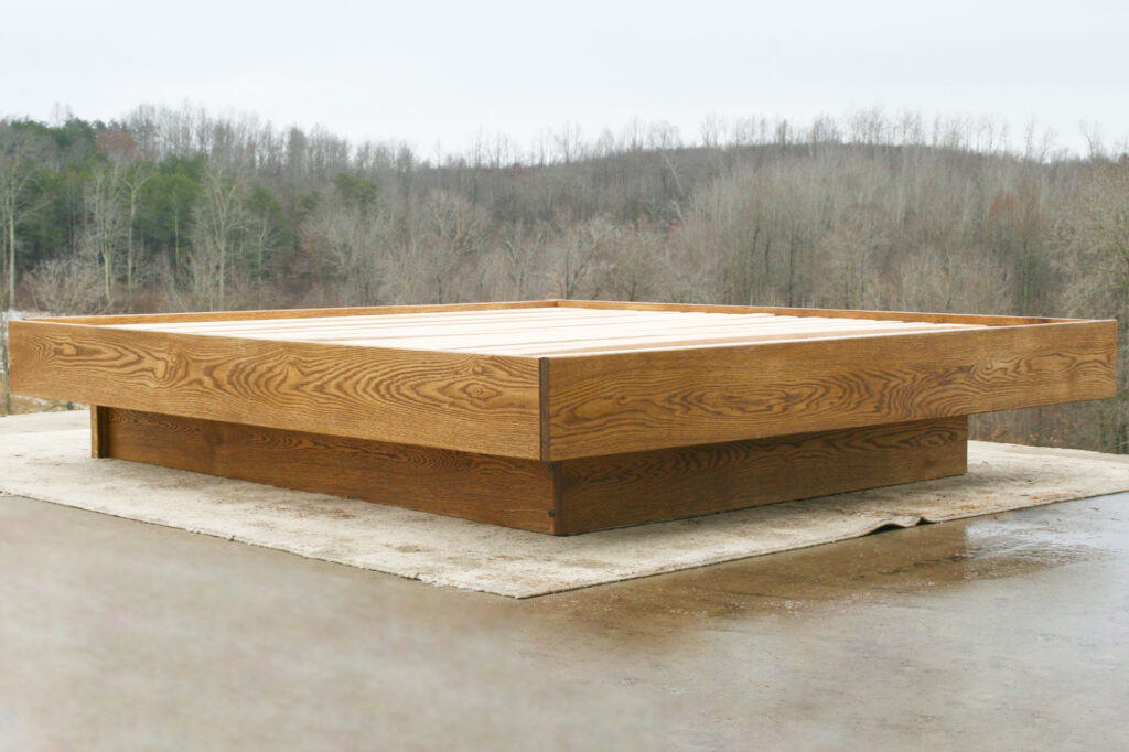 floating bed with no headboard