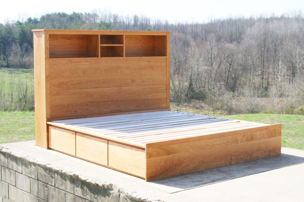 modern king storage bed