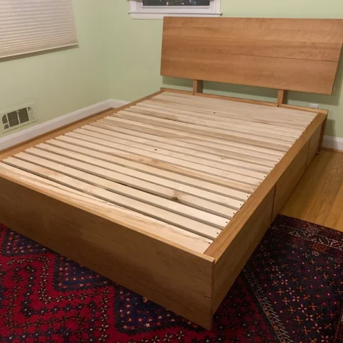 Click to view full screen Low Storage Bed with 6 drawers and angled headboard ndfss04 photo review
