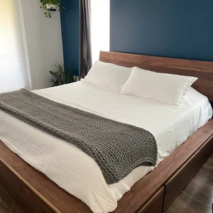 Low Platform Bed with 6 drawers and angled headboard NdFwS01 photo review