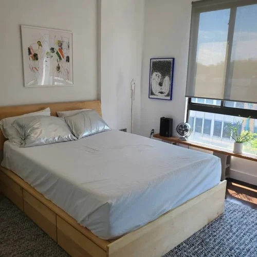 Click to view full screen Low Storage Bed with 6 drawers and angled headboard ndfss04 photo review