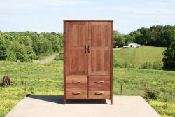 front view Armoire with 2 Doors and 4 Drawers