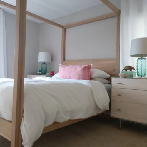 Click to view full screen Canopy Bed with Square Headboard, Posts and Top Rails cbrnv4 photo review