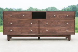 front view of a 6 Drawer Dresser with Cutout Pulls and Flat Panels
