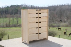 12 drawer dresser with inset drawers side view