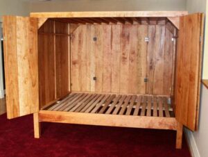 enclosed box bed with doors on both sides
